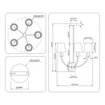 Люстра на штанге Ambrella HIGH LIGHT LH LH75351