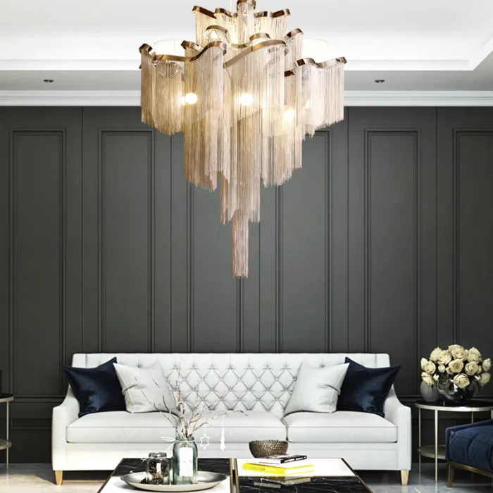 Люстра Ava Chain Atlantis Chandelier D80 Золото от ImperiumLoft