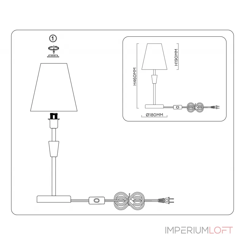 Настольная лампа Ambrella HIGH LIGHT CLASSIC LH75057 Настольная лампа Ambrella HIGH LIGHT CLASSIC LH75057
