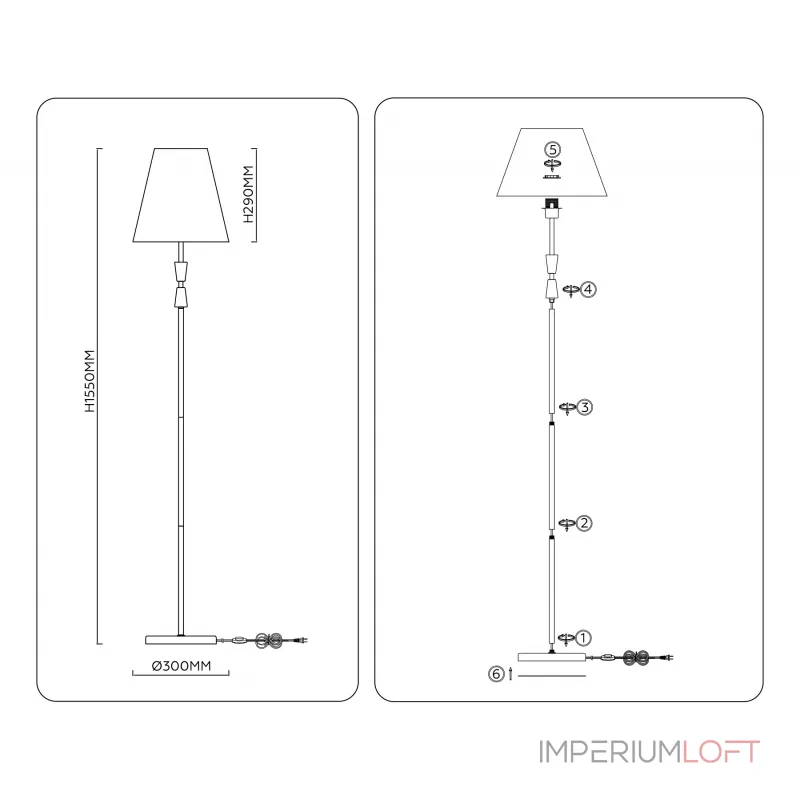 Напольный светильник Ambrella HIGH LIGHT CLASSIC LH75059 от ImperiumLoft Напольный светильник Ambrella HIGH LIGHT CLASSIC LH75059 от ImperiumLoft