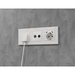 Лицевая панель (Белый матовый) для TV двойной розетки Ambrella Volt ALFA AP1333 от ImperiumLoft