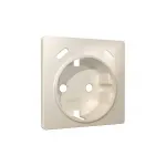 Лицевая панель (Бежевый глянец) для электрической розетки с заземлением со шторками 2USB C+C Ambrella Volt ALFA AP3105 от ImperiumLoft