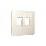 Лицевая панель (Бежевый глянец) для компьютерной/телефонной двойной розетки Ambrella Volt ALFA AP3121 от ImperiumLoft