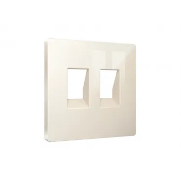 Лицевая панель (Бежевый глянец) для компьютерной/телефонной двойной розетки Ambrella Volt ALFA AP3121 Лицевая панель (Бежевый глянец) для компьютерной/телефонной двойной розетки Ambrella Volt ALFA AP3121