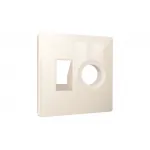 Лицевая панель (Бежевый глянец) для компьютерной/телефонной + TV розетки Ambrella Volt ALFA AP3125 от ImperiumLoft