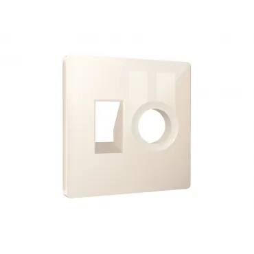 Лицевая панель (Бежевый глянец) для компьютерной/телефонной + TV розетки Ambrella Volt ALFA AP3125 Лицевая панель (Бежевый глянец) для компьютерной/телефонной + TV розетки Ambrella Volt ALFA AP3125