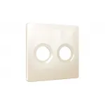 Лицевая панель (Бежевый глянец) для TV двойной розетки Ambrella Volt ALFA AP3133 от ImperiumLoft