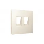 Лицевая панель (Бежевый матовый) для компьютерной/телефонной двойной розетки Ambrella Volt ALFA AP3321 от ImperiumLoft