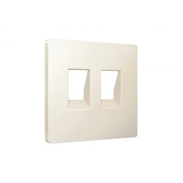 Лицевая панель (Бежевый матовый) для компьютерной/телефонной двойной розетки Ambrella Volt ALFA AP3321 Лицевая панель (Бежевый матовый) для компьютерной/телефонной двойной розетки Ambrella Volt ALFA AP3321