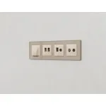 Лицевая панель (Бежевый матовый) для TV двойной розетки Ambrella Volt ALFA AP3333 от ImperiumLoft