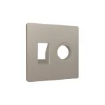 Лицевая панель (Серо-бежевый матовый) для компьютерной/телефонной + TV розетки Ambrella Volt ALFA AP3725 от ImperiumLoft