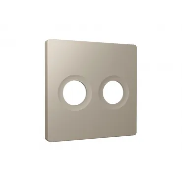 Лицевая панель (Серо-бежевый матовый) для TV двойной розетки Ambrella Volt ALFA AP3733 Лицевая панель (Серо-бежевый матовый) для TV двойной розетки Ambrella Volt ALFA AP3733