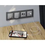 Лицевая панель для компьютерной/телефонной + TV розетки RJ-45/RJ-11 Ambrella Volt ALFA AP4125