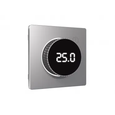 Лицевая панель (Сталь матовый) для терморегулятора теплого пола с цифровым дисплеем Ambrella Volt ALFA AP5058 Лицевая панель (Сталь матовый) для терморегулятора теплого пола с цифровым дисплеем Ambrella Volt ALFA AP5058