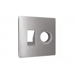 Лицевая панель (Сталь матовый) для компьютерной/телефонной + TV розетки Ambrella Volt ALFA AP5125 от ImperiumLoft