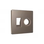 Лицевая панель (Темная бронза матовый) для компьютерной/телефонной + TV розетки Ambrella Volt ALFA AP6425 от ImperiumLoft