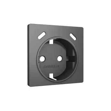 Лицевая панель (Антрацит серый) для электрической розетки с заземлением со шторками 2USB C+C Ambrella Volt ALFA AP6605 Лицевая панель (Антрацит серый) для электрической розетки с заземлением со шторками 2USB C+C Ambrella Volt ALFA AP6605