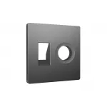 Лицевая панель (Антрацит серый) для компьютерной/телефонной + TV розетки Ambrella Volt ALFA AP6625 от ImperiumLoft