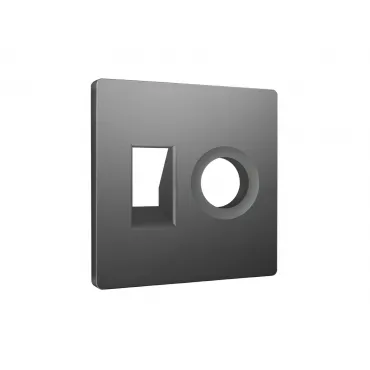 Лицевая панель (Антрацит серый) для компьютерной/телефонной + TV розетки Ambrella Volt ALFA AP6625 Лицевая панель (Антрацит серый) для компьютерной/телефонной + TV розетки Ambrella Volt ALFA AP6625