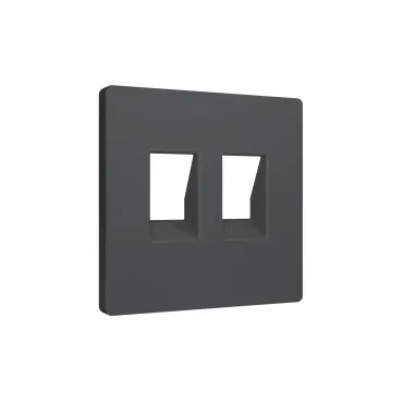 Лицевая панель (Графит мягкое касание) для компьютерной/телефонной двойной розетки Ambrella Volt ALFA AP9121 Лицевая панель (Графит мягкое касание) для компьютерной/телефонной двойной розетки Ambrella Volt ALFA AP9121