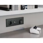 Лицевая панель (Графит мягкое касание) для TV двойной розетки Ambrella Volt ALFA AP9133 от ImperiumLoft