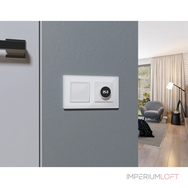 Комплект механизма терморегулятора теплого пола с цифровым дисплеем с подсветкой 16A-250V Ambrella Volt MA MA105810 от ImperiumLoft Комплект механизма терморегулятора теплого пола с цифровым дисплеем с подсветкой 16A-250V Ambrella Volt MA MA105810 от ImperiumLoft