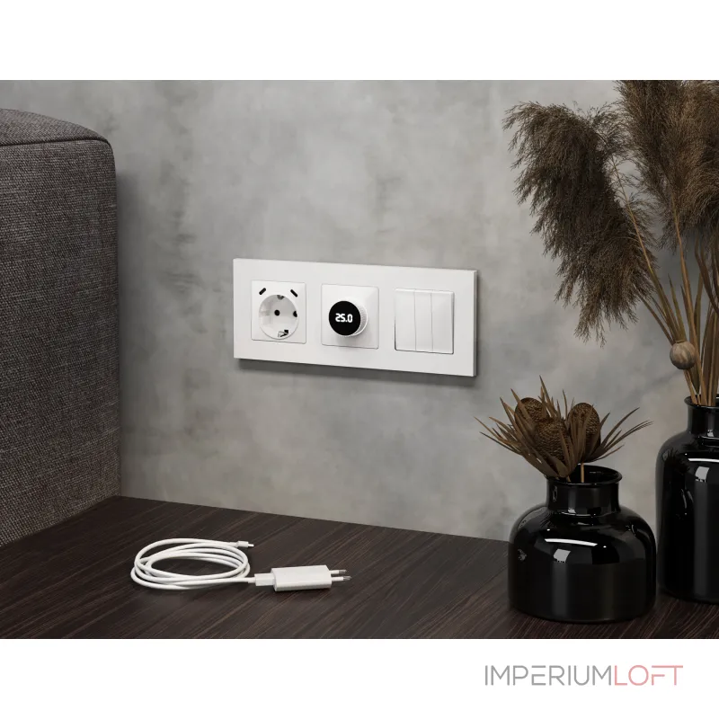 Комплект механизма электрической розетки 2USB С+C 20W (быстрая зарядка) с/з на винтовых зажимах 16A-250V Ambrella Volt MA MA110510 от ImperiumLoft Комплект механизма электрической розетки 2USB С+C 20W (быстрая зарядка) с/з на винтовых зажимах 16A-250V Ambrella Volt MA MA110510 от ImperiumLoft