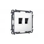 Комплект механизма компьютерной двойной розетки Ambrella Volt MA MA112110 от ImperiumLoft