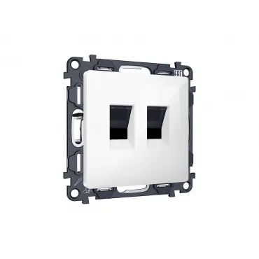 Комплект механизма компьютерной двойной розетки Ambrella Volt MA MA112110