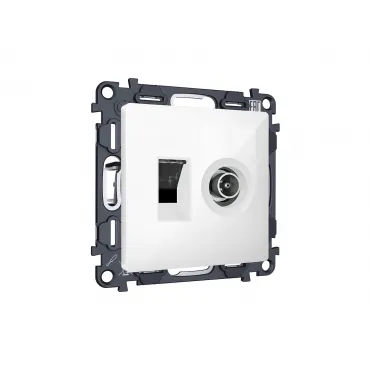 Комплект механизма розетки компьютерной + TV оконечной RJ-45 (8P8C) CAT6/50-870 MHz 1dB Ambrella Volt MA MA112510 Комплект механизма розетки компьютерной + TV оконечной RJ-45 (8P8C) CAT6/50-870 MHz 1dB Ambrella Volt MA MA112510