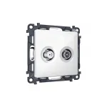 Комплект механизма розетки TV оконечной + SAT 5-862MHz 3.5dB/950-2150MHz 3.5dB Ambrella Volt MA MA113310