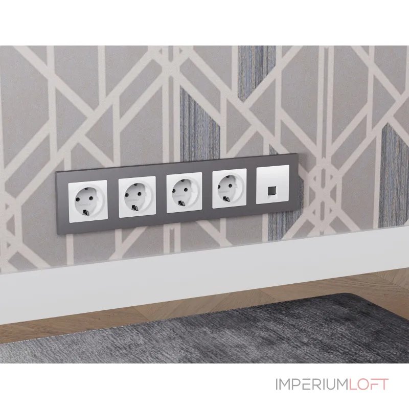 Комплект механизма компьютерной розетки Ambrella Volt MA MA132005 от ImperiumLoft