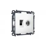 Комплект механизма розетки компьютерной + TV оконечной RJ-45 (8P8C) CAT6/50-870 MHz 1dB Ambrella Volt MA MA132510