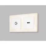 Комплект механизма TV розетки SAT 5-2400MHz 3.5dB Ambrella Volt MA MA133050