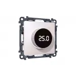 Комплект механизма терморегулятора с цифровым дисплеем с подсветкой и датчиком для теплого пола 16A-250V Ambrella Volt MA MA205810 от ImperiumLoft