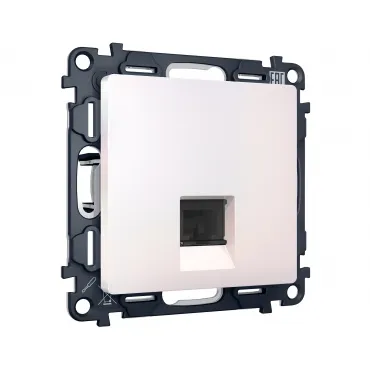 Комплект механизма компьютерной розетки RJ-45 (8P8C) CAT6A экранированной с автоматической защитной шторкой Ambrella Volt MA MA212005 Комплект механизма компьютерной розетки RJ-45 (8P8C) CAT6A экранированной с автоматической защитной шторкой Ambrella Volt MA MA212005