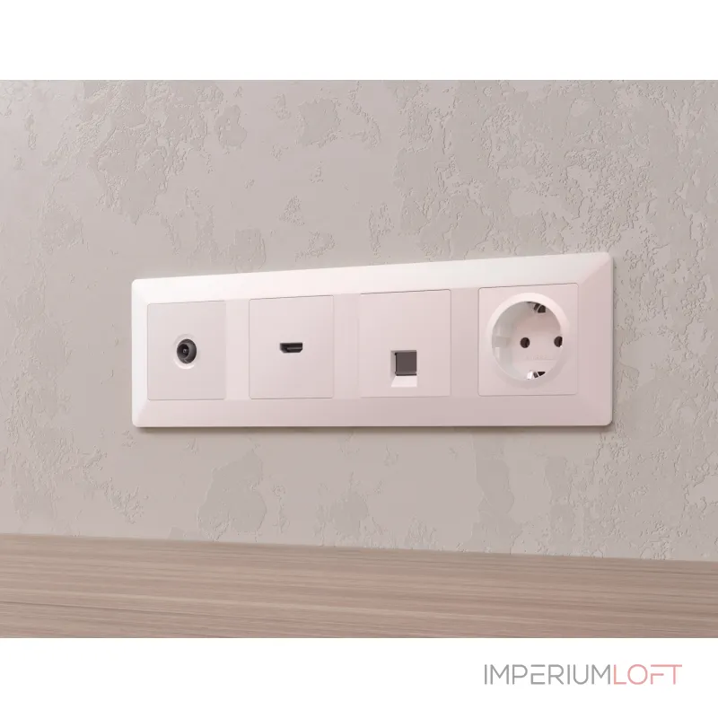 Комплект механизма компьютерной розетки RJ-45 (8P8C) CAT6A экранированной с автоматической защитной шторкой Ambrella Volt MA MA212005 Комплект механизма компьютерной розетки RJ-45 (8P8C) CAT6A экранированной с автоматической защитной шторкой Ambrella Volt MA MA212005