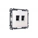 Комплект механизма компьютерной двойной розетки Ambrella Volt MA MA212110 от ImperiumLoft