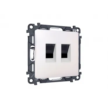 Комплект механизма компьютерной двойной розетки Ambrella Volt MA MA212110