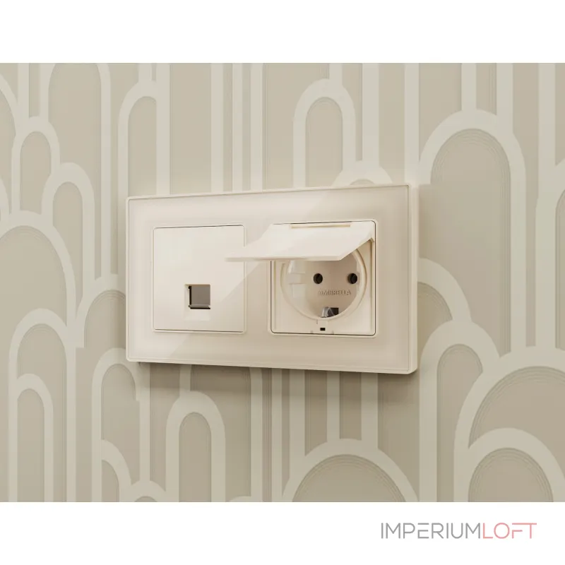 Комплект механизма компьютерной розетки Ambrella Volt MA MA312005 от ImperiumLoft