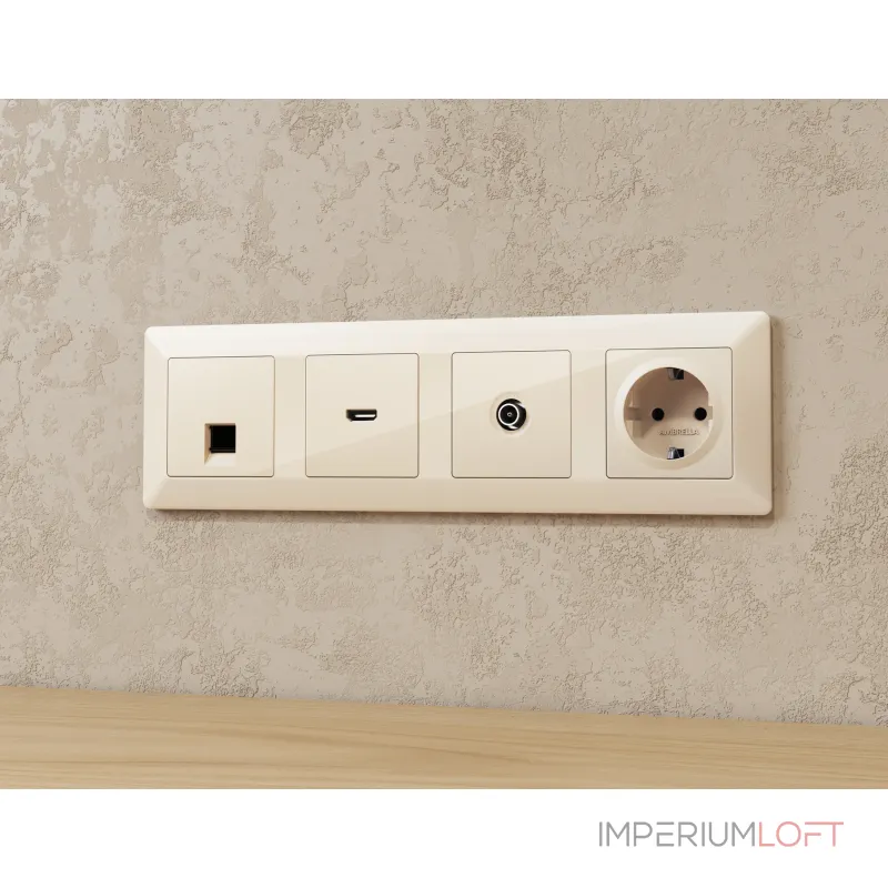 Комплект механизма компьютерной розетки Ambrella Volt MA MA312005 от ImperiumLoft