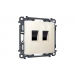 Комплект механизма компьютерной двойной розетки Ambrella Volt MA MA312110 от ImperiumLoft