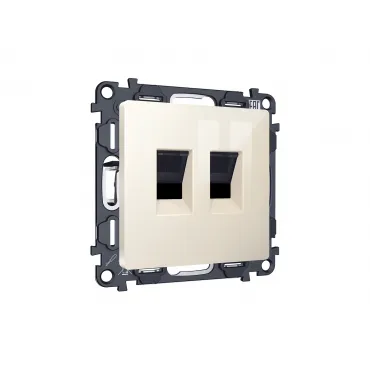 Комплект механизма компьютерной двойной розетки Ambrella Volt MA MA312110