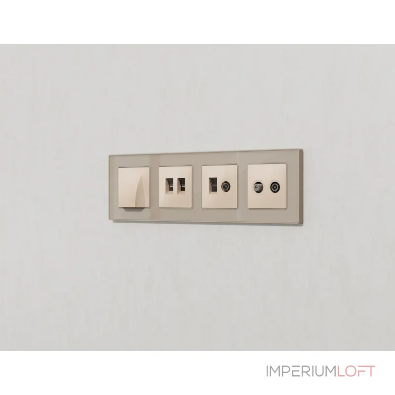 Комплект механизма компьютерной двойной розетки Ambrella Volt MA MA312110 от ImperiumLoft Комплект механизма компьютерной двойной розетки Ambrella Volt MA MA312110 от ImperiumLoft