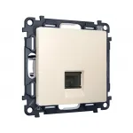 Комплект механизма компьютерной розетки RJ-45 (8P8C) CAT6A экранированной с автоматической защитной шторкой Ambrella Volt MA MA332005