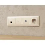 Комплект механизма TV розетки оконечной экранированной 5-1000MHz 3dB Ambrella Volt MA MA333005 от ImperiumLoft