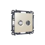 Комплект механизма розетки TV оконечной + SAT 5-862MHz 3.5dB/950-2150MHz 3.5dB Ambrella Volt MA MA333310