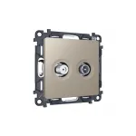 Комплект механизма розетки TV оконечной + SAT 5-862MHz 3.5dB/950-2150MHz 3.5dB Ambrella Volt MA MA373310