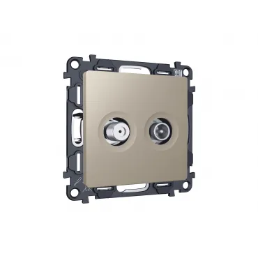 Комплект механизма розетки TV оконечной + SAT 5-862MHz 3.5dB/950-2150MHz 3.5dB Ambrella Volt MA MA373310