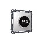 Комплект механизма терморегулятора с цифровым дисплеем с подсветкой и датчиком для теплого пола 16A-250V Ambrella Volt MA MA405810 от ImperiumLoft